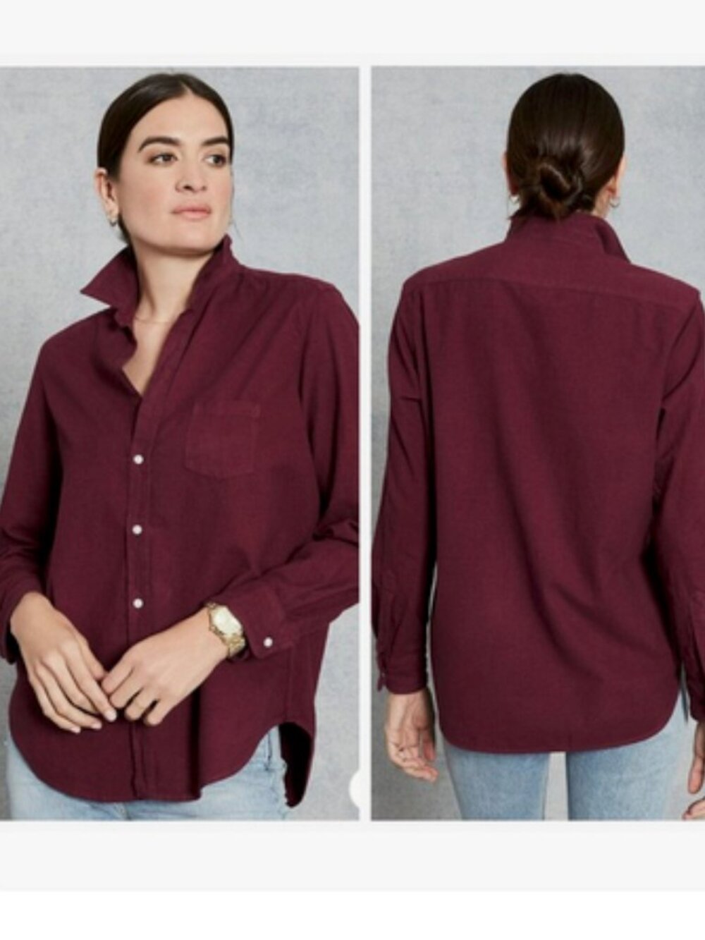 Frank & Eileen "Eileen" Wine Burgundy Maroon Shirt